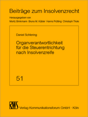 cover image of Organverantwortlichkeit für die Steuerentrichtung nach Insolvenzreife